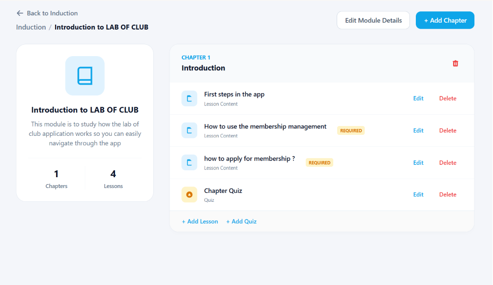 Teach Rules, Club Workings and App Usage